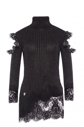 Openwork ribbed turtleneck sweater, zdjęcie 1 Openwork ribbed turtleneck sweater od Philipp Plein